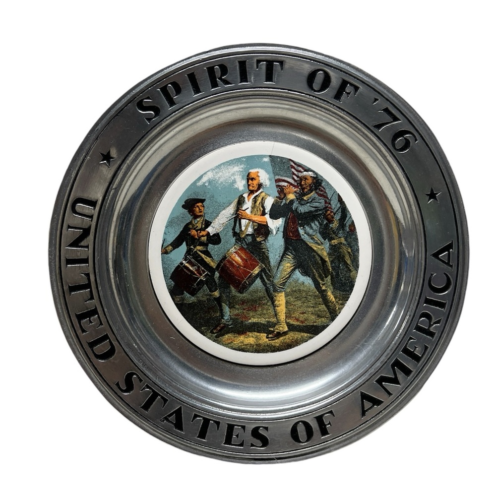 The Great American Revolution 1776 Pewter Plate - Bicentennial "Spirit of '76" 